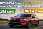 2025 RAV4 Prime, Toyota RAV4 Prime, real world MPG, fuel economy test, hybrid SUV, plug-in hybrid, Toyota SUV, EPA vs real MPG, car owner reviews, U.S. auto news, hybrid fuel efficiency